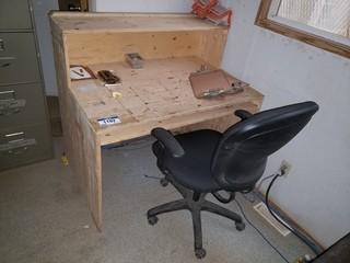 Wood Desk C/w Task Chair