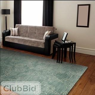 House of Hampton Prescot Hand-Tufted Wool Teal Area Rug 3'6" x 5'6"(HOHM5838_22207419)
