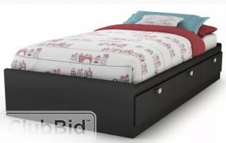 South Shore Spark Mate's Bed Box with Storage  - Full  - Black(TH22345518036)