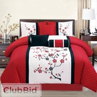 Elight Home Sakura Embroidered Comforter Set - Cal King (JBAU1005_20183002)
