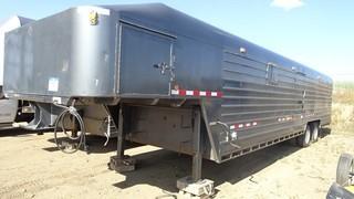 2000 Millcosteel 32' Van Trailer C/W Dually, Gooseneck, Storage Cabinets, Crew Compartments, Electrified. VIN 2T9LV3228YB004011