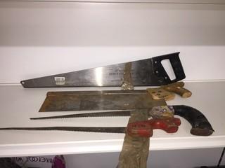 Lot of (4) Assorted Hand Saws.
