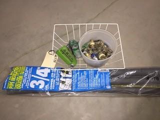 Lot of Assorted Hose Nozzles, Attachments, Sprinklers & Pipe Insulation.
