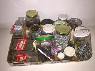 Lot of Assorted Nails, Blades, Picture Hangers & Other Hardware.