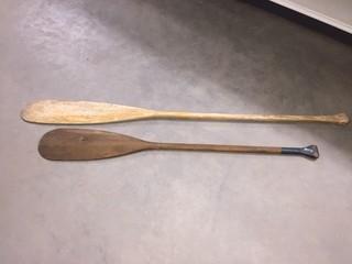 Lot of (2) Wooden Paddles.
