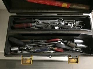 Tool Box Containing Assorted Hand Tools.