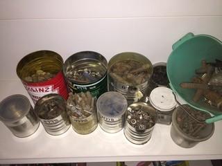 Lot of Assorted Nuts, Bolts & Other Hardware.