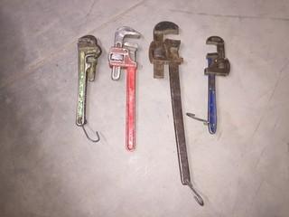 Lot of (4) Pipe Wrenches.
