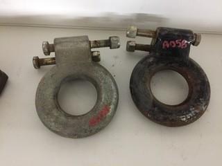 Lot of (2) 7 Ton Cast Tow Eyes.