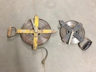 Lot of (2) Surveyors Tape Measures.