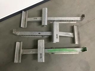 Lot of (3) Adjustable Aluminum Stands.