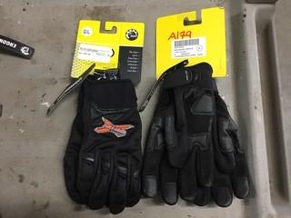 Lot of (2) BRP Ski-Doo X-Team Crew Gloves Size L, New.