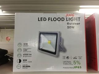 Lot of (2) 50W LED Flood Lights, New.