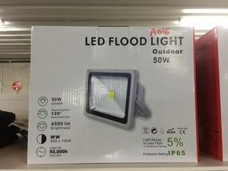 Lot of (2) 50W LED Flood Lights, New.