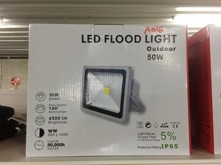 Lot of (2) 50W LED Flood Lights, New.