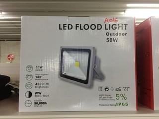 Lot of (2) 50W LED Flood Lights, New.