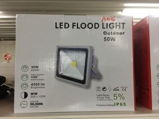 Lot of (2) 50W LED Flood Lights, New.