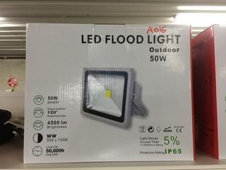 Lot of (2) 50W LED Flood Lights, New.