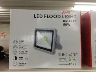 Lot of (2) 50W LED Flood Lights, New.