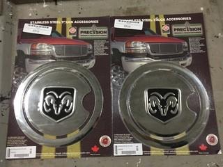 Lot of (2) Fuel Door Skins & Rings, Dodge, New.