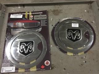 Lot of (2) Fuel Door Skins & Rings, Dodge, New.