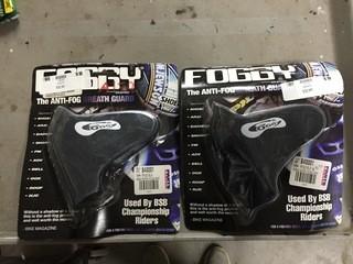 Lot of (2) Anti-Fog Breath Guards, New.