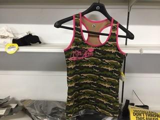 Ladies Can-Am Camo/Pink Racerback Tank Top, Size M, New.