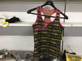 Ladies Can-Am Camo/Pink Racerback Tank Top, Size M, New.