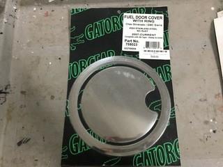 GMC/Chev 2007-Current Stainless Fuel Door Cover with Ring, New.