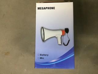 Deluxe Megaphone with Lithium Battery, New.