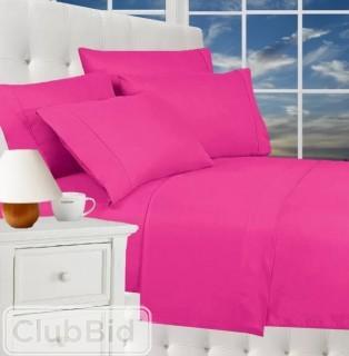 Celine Linen 1500 Thread Count Sheet Set Pink - Queen(CLLI1003_18858227_18858601)