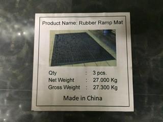 Lot of (3) Anti Fatigue Rubber Mats, 36"x60", New.