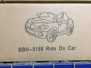 12V Ride On Car, Black BMW Style, New.