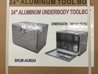 24" Aluminum Underbody Tool Box, New.