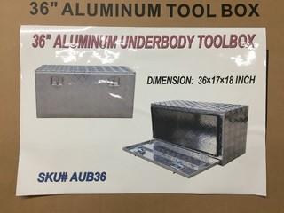 36" Aluminum Underbody Tool Box, New.