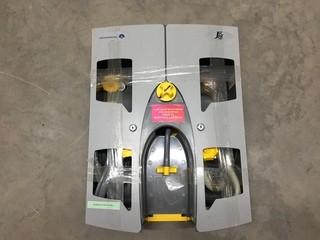 Lot of (4) Johnson Diversey J-Fill Quattro Wall Mount Dispensing Systems.