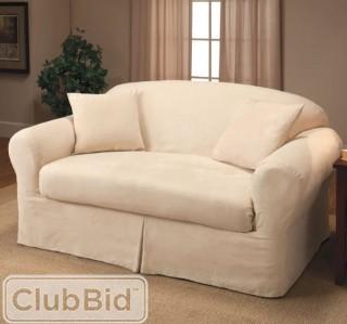 Madison Home Microsuede Two Piece Loveseat Slipcover (HYQ136819003880)