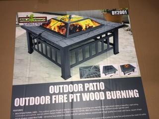 Metal Wood Burning Fire Pit, New.