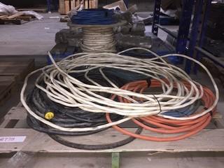 Lot of Assorted Extension Cords & Electrical Wire.