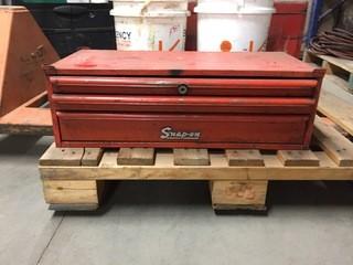 Snap On 3-Drawer Tool Box with Assorted Mechanics Tools.