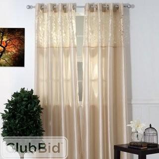 Plymouth Home Circles Laser-Cut Geometric Sheer Grommet Single Curtain Panel 54" x 80"(PLYH1287_20518677_20518679)