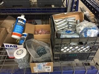 Lot of Assorted Electrical Supplies, Including Assorted Nipples, Chains, Wire Pulling Lubricant, Etc.