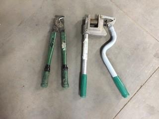 Lot of (1) Greenlee Cable Cutter & (1) Metal Stud Punch.