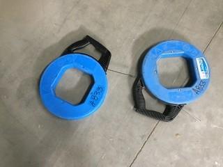 Lot of (2) Steel Fish Tape.