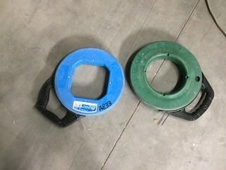 Lot of (2) Steel Fish Tape.