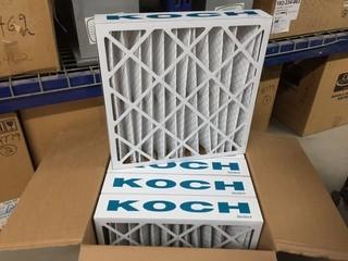 Lot of Approximately (24) Koch Multipleat Filters, Size 20x20x4.