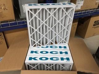 Lot of Approximately (24) Koch Multipleat Filters, Size 20x20x4.