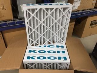 Lot of Approximately (24) Koch Multipleat Filters, Size 20x20x4.