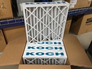 Lot of Approximately (24) Koch Multipleat Filters, Size 20x20x4.