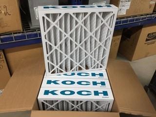 Lot of Approximately (24) Koch Multipleat Filters, Size 20x20x4.